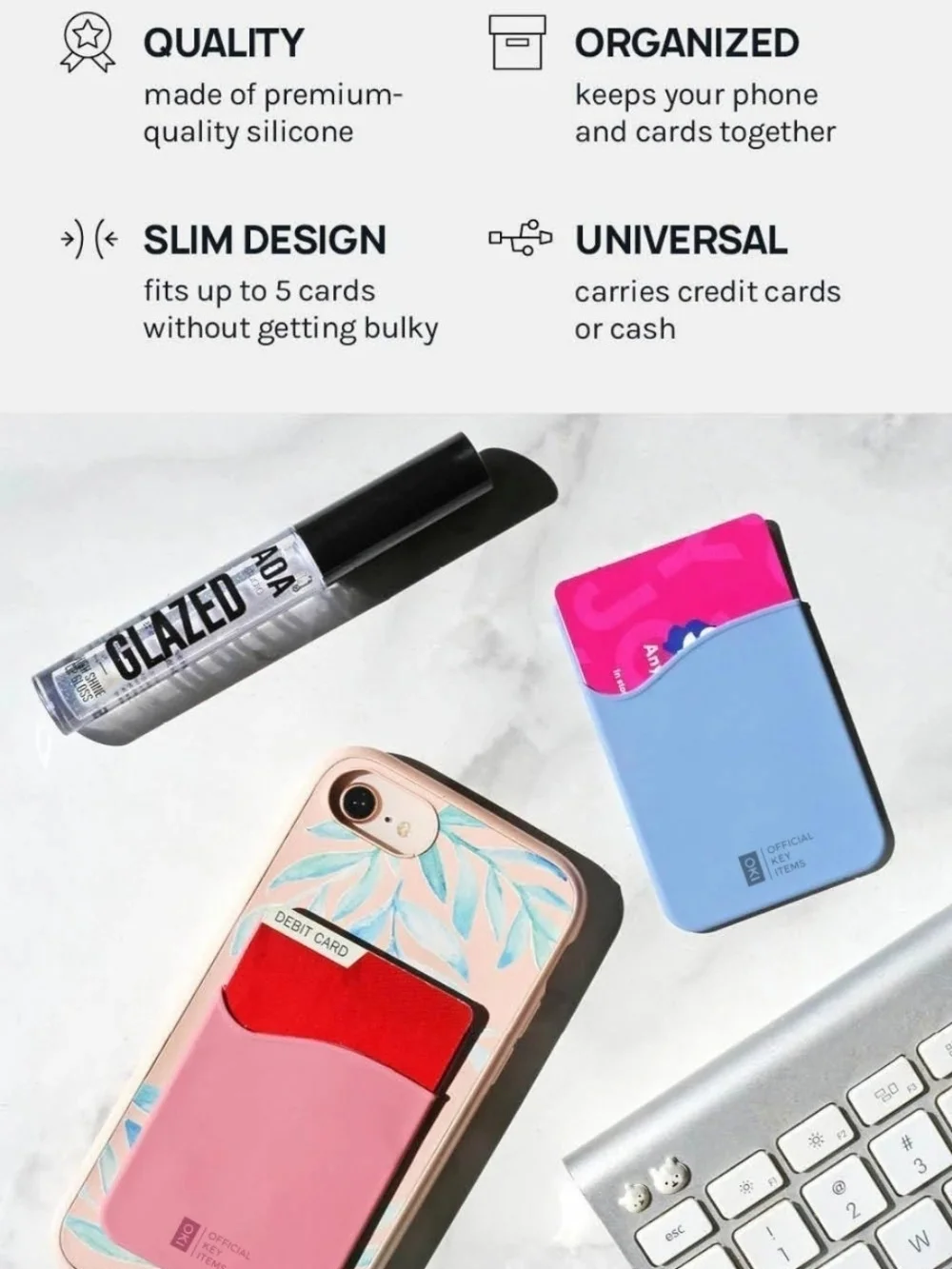 Blue Phone Card Wallet - BNIB